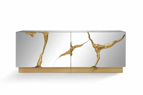 VEROCASA LIVING LUXURY JUDAH VOLCANICO PORCELAIN SIDEBOARD