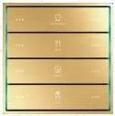LEXA LEX FALL SERIES SCENARIO PANELS CLASSIC 4 RECTANGULAR KEYS KNX SWITCH GLACIER GOLD