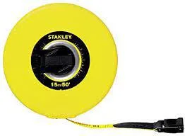 STANLEY 15 M (50 FT.) FIBERGLASS YELLOW LONG TAPE
