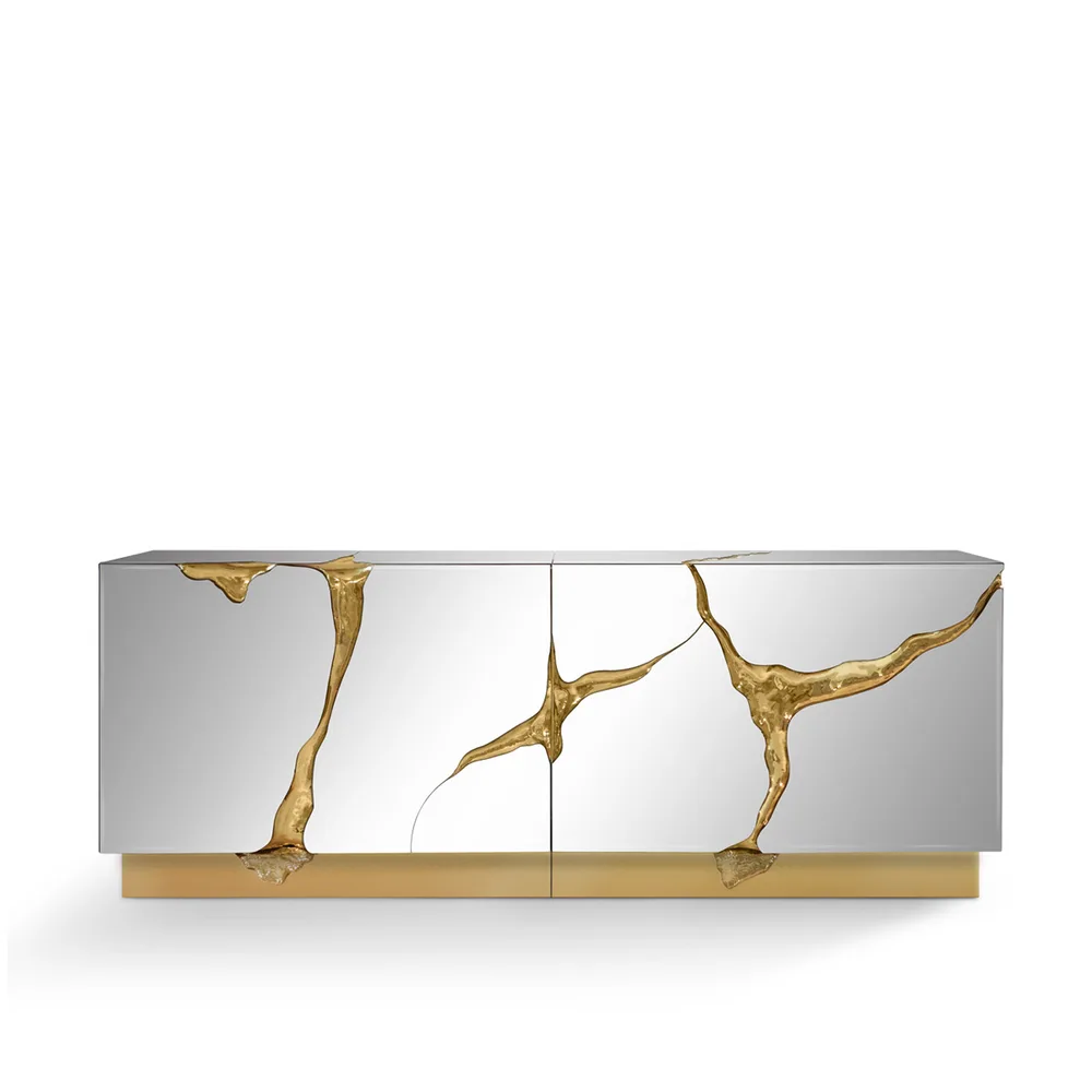 VEROCASA LIVING LUXURY JUDAH VOLCANICO PORCELAIN SIDEBOARD