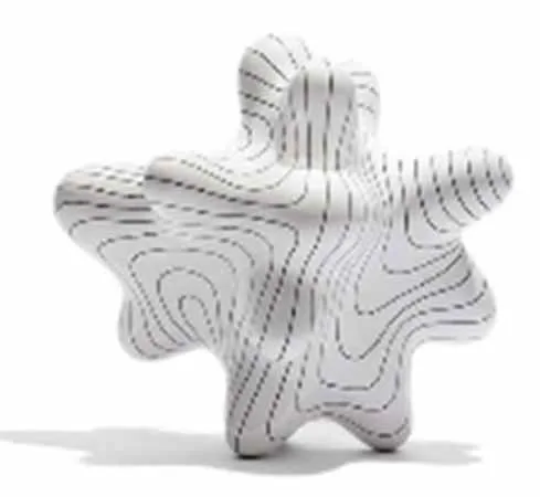 DESROCH DECOR SPIKY WHITE RESIN DECORATIVE ORNAMENT