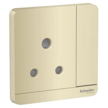 SCHNEIDER  AvatarOn, switched socket, 3P, 15 A, 250 V, Wine Gold