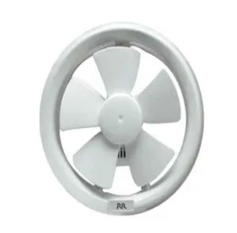 RR 6” Round Exhaust Fans 220-240V/50Hz, PP Frame & Blades, AS Back Panel, Glass Mounted, with Pull-Cord