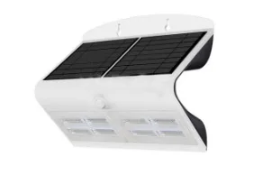 VTAC SOLAR WALL LIGHT WITH SENSOR  3W 3000K SIZE-144X96X79MM  IP65 BLACK 