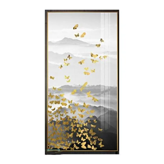 DESROCH GOLDEN BUTTERFLLY WALL HANGINGS  DECOR