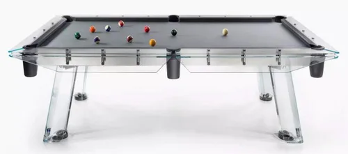 CRYSTAL GLASS POOL TABLE