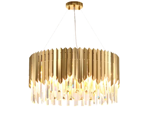 LUMILUCE CLEVERFACE E14 Ø500MM GOLD+CLEAR MODERNO CHANDELIER