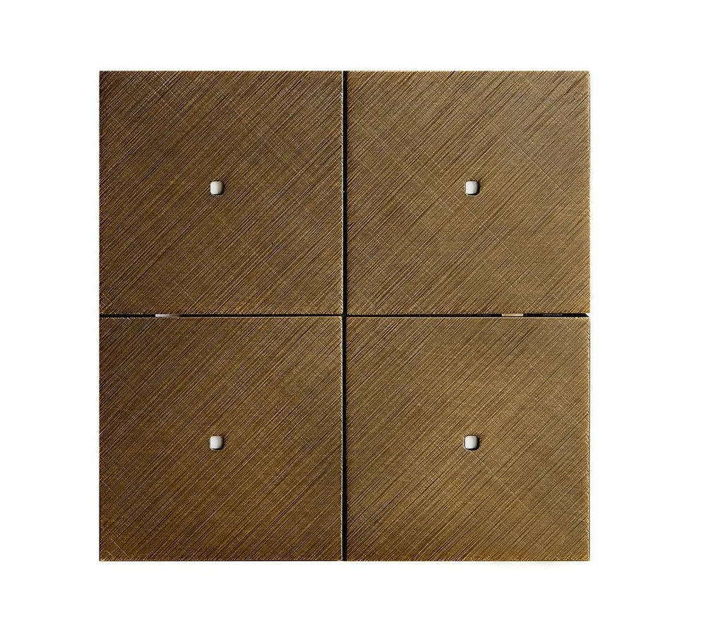 LEXA LEX-ARCHAIC SERIES 86MM*86MM*10MM BRONZE 2 FOLDS WITH 4 BUTTONS SMART SWITCH