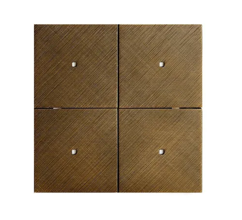 LEXA LEX-ARCHAIC SERIES 86MM*86MM*10MM BRONZE 2 FOLDS WITH 4 BUTTONS SMART SWITCH