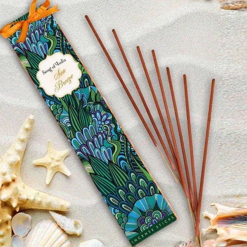DESROCH CANDLE LIGHT & SCENTS 25G. LITTLE PLEASURE NATURAL INCENSE WANDS - SEA BREEZE (SET OF 12)