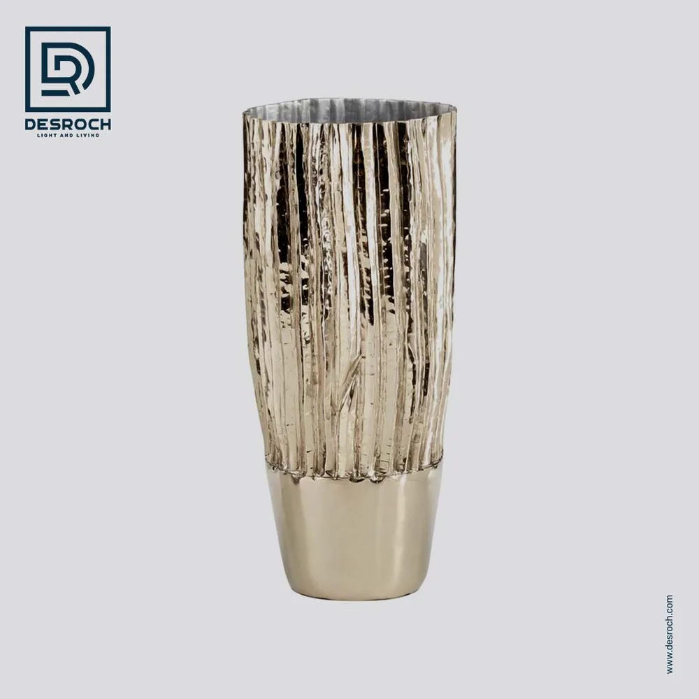 DESROCH DECOR DIAMANTE PLATA FLOWER VASE