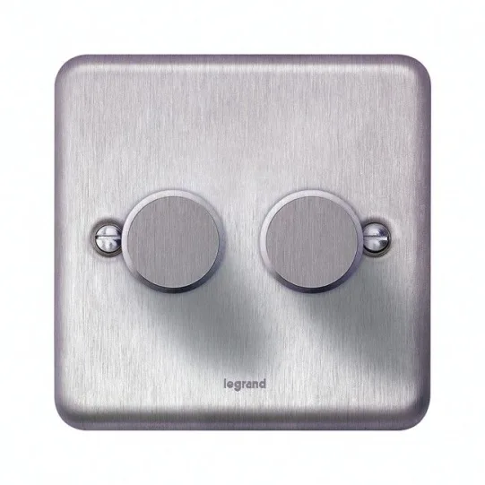 LEGRAND DIMMER 2X2W LV 400W SM BSS