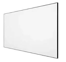 Milan white woven fabric in 2.35 ratio (130" x 55" viewing area)