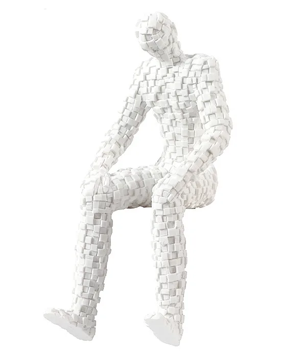 DESROCH DECOR MODERN BLACK MAN DECORATIVE SCULPTURE