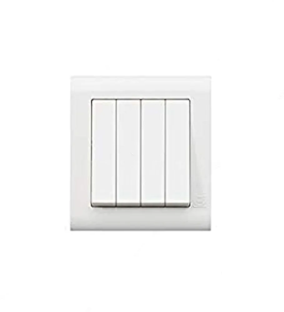 4GANG 1WAY SWITCH W/R -MK ESSENTIAL MV4784W1WHI