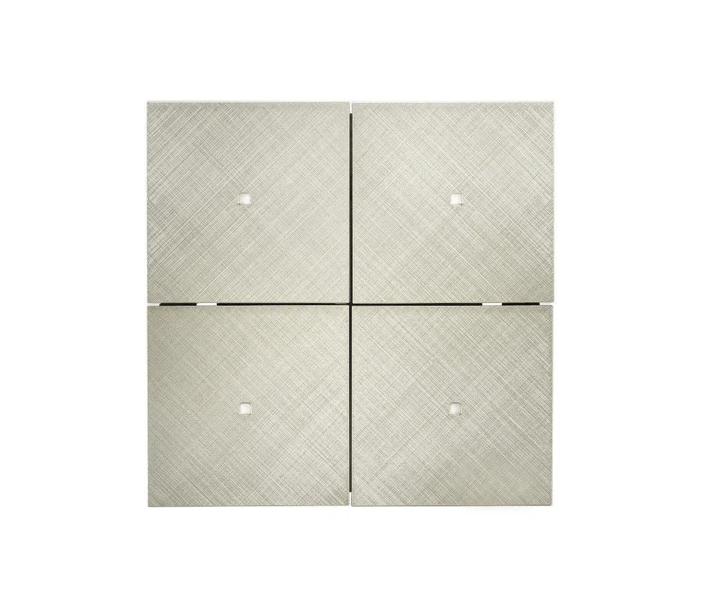 LEXA LEX-ARCHAIC SERIES 86MM*86MM*10MM SILVER 2 FOLDS WITH 4 BUTTONS SMART SWITCH