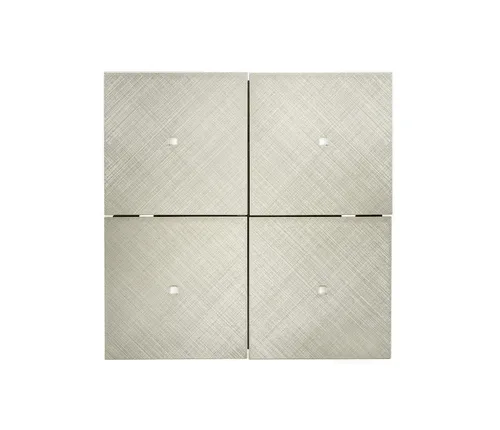 LEXA LEX-ARCHAIC SERIES 86MM*86MM*10MM SILVER 2 FOLDS WITH 4 BUTTONS SMART SWITCH