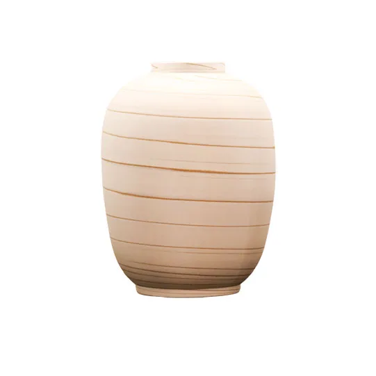 DESROCH DECOR ORGANIC SHAPE HANDCRAFTED MATTE WHITE VASE