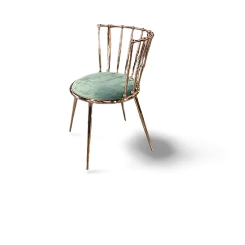 VEROCASA LUXURY ROPOL CHIAN MODERN SILVER CHAIR