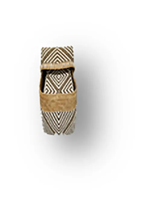 DESROCH DECOR DECORATIVE HAND CRAFTED BEADS SQUARE BASKET