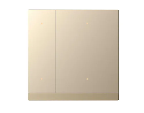 Metal Button Set for KNX Waltz Push Button Sensor, 1-Gang, light through dot baking finish Gold