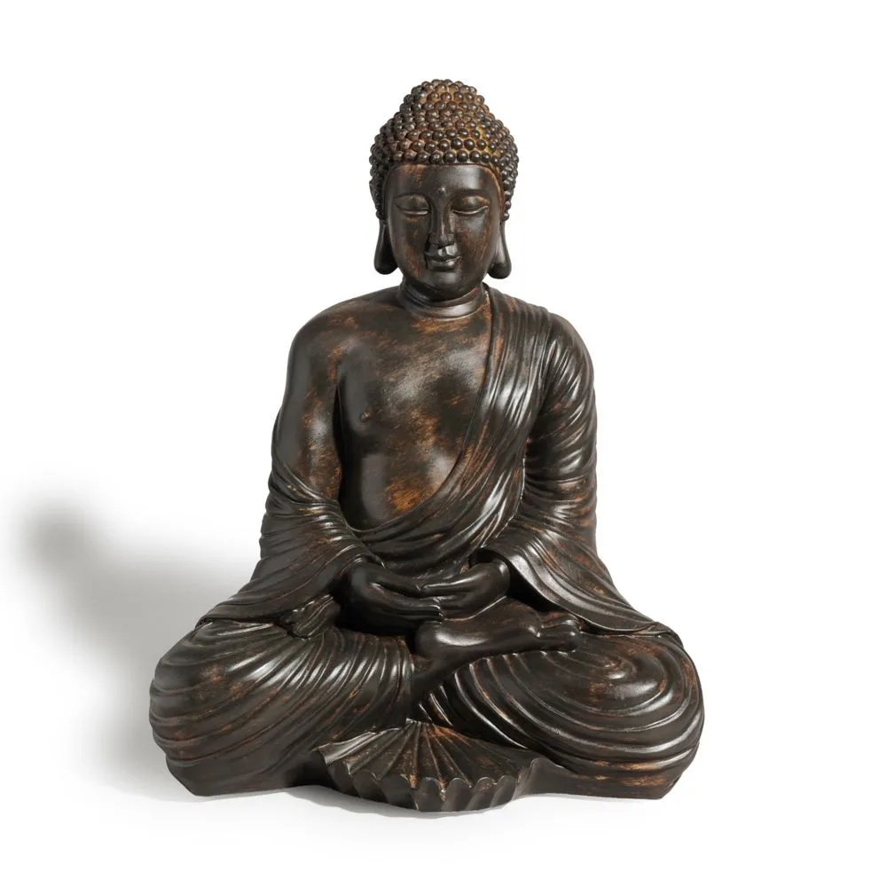 DESROCH DECOR DELIGHTFULL HAND PRINTING MODERN BROWN BUDDHA