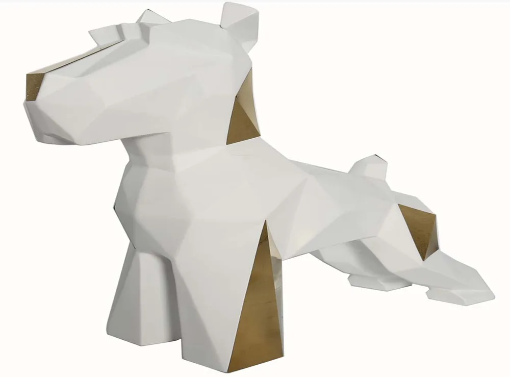 DESROCH DECOR BLANCO DOG FIGURINE
