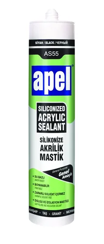 APEL AS55 BLACK SILICONIZED ACRYLIC SEALANT 500GR