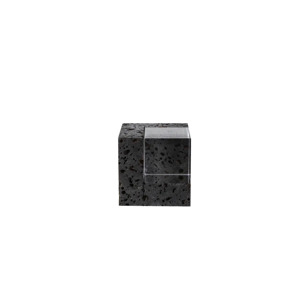 DESROCH DECOR CRYSTAL BLACK HOLE SQUARE ORNAMENT