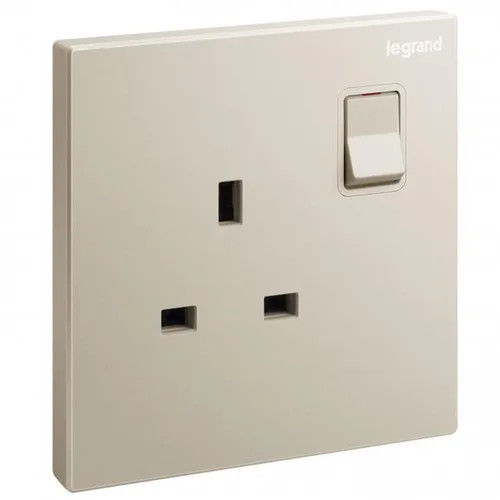 LEGRAND CHAMPAGNE BS 13A SOCKET + SWITCH