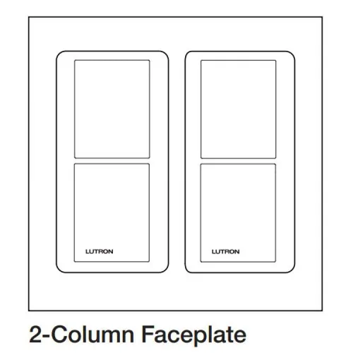 LUTRON LPFP-S2-TAW DOUBLE SQUARE FACEPLATE KIT IN ARCTIC WHITE FOR PICO WIRELESS REMOTE